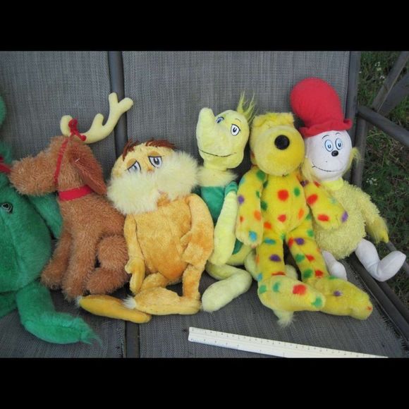 10 Dr. Seuss Plushes Grinch Sneetch Lorax Sam Spot Max Thing 2 Fish Classroom - Picture 5 of 16